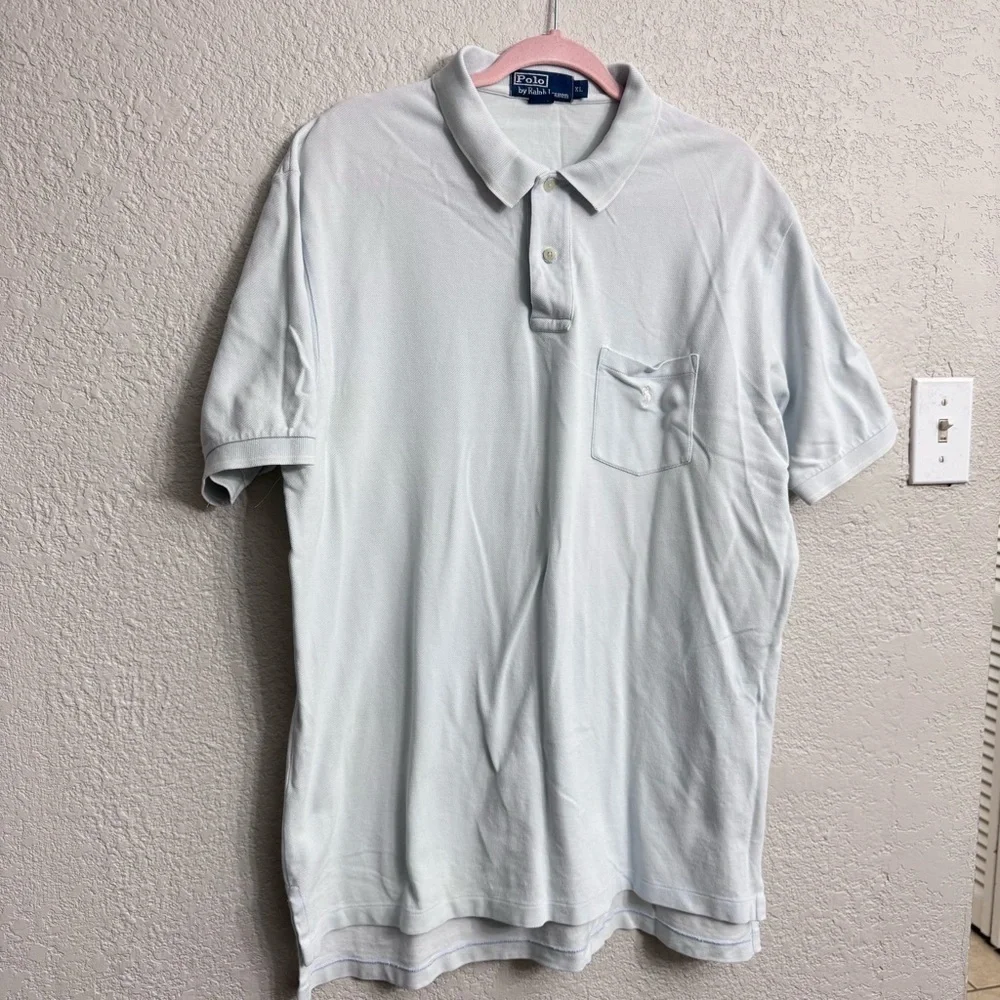 Polo by Ralph Lauren Men's Light Blue Polo - Size XL